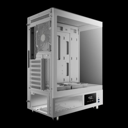 Gamdias Atlas E1 ARGB gehärtetes Glas Weiß