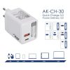 Akyga AK-CH-30 65W Wall Charger White