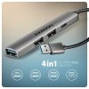 AXAGON HUE-STA ALU STRIP USB-A 4-Port-Hub
