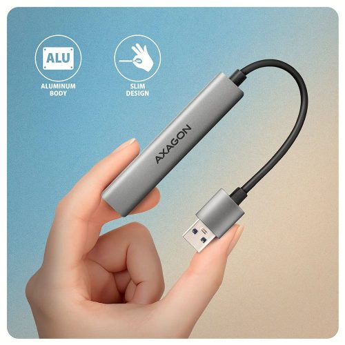AXAGON HUE-STA ALU STRIP USB-A 4-Port-Hub