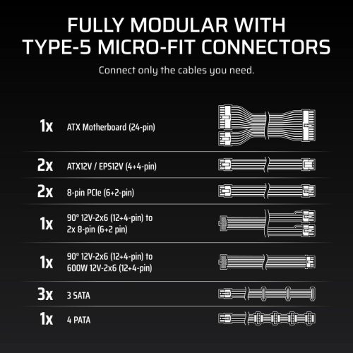 Corsair 850W 80+ Gold RM850x Shift