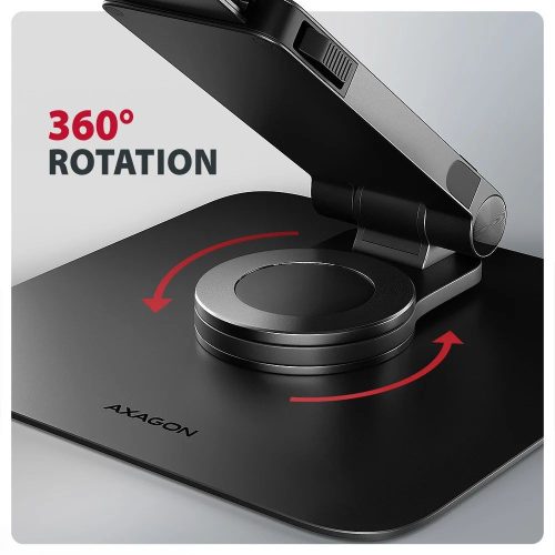 AXAGON STND-LRB Ständer mit 360° Rotation für Laptops und Tablets Schwarz