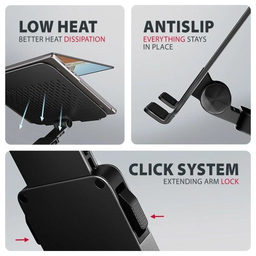AXAGON STND-LRB Ständer mit 360° Rotation für Laptops und Tablets Schwarz