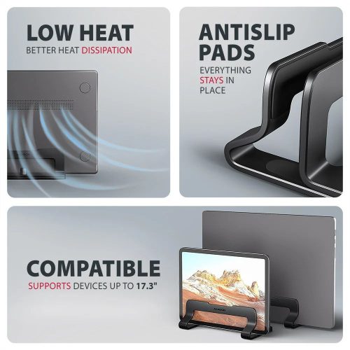 AXAGON STND-VB vertical stand for laptops and tablets Black