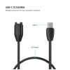FIXED USB-C csatlakozású okosóra töltőkábel Garmin Forerunner/Fenix/Venu/Vívoactive/Instinct készülékhez 2m, fekete