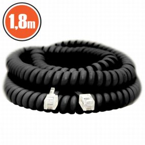 Delight Telefonkabel 1,8m Schwarz