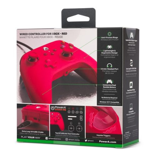 PowerA kabelgebundener Controller Xbox Series X|S - Rot