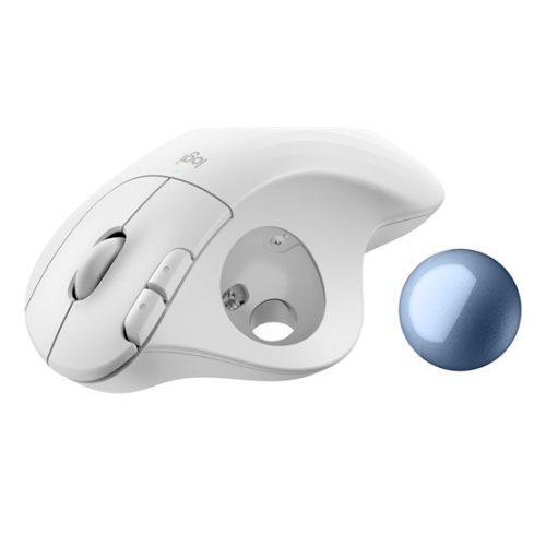 Logitech ERGO M575S - Off-White + Blaue Kugel