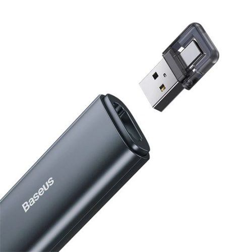 Baseus Orange Dot kabelloser Batteriepräsentator und Laserpointer, grau