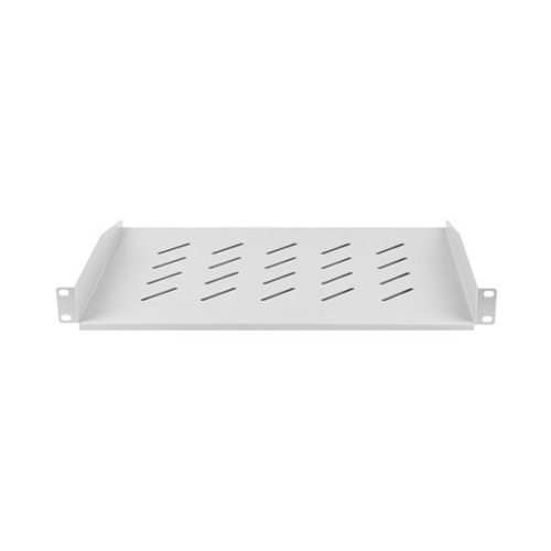 Lanberg 19" fix Regalablage/Schublade 1U, grau, für 450/600/800/1000/1200mm stehende und Wandmontage-Schränke
