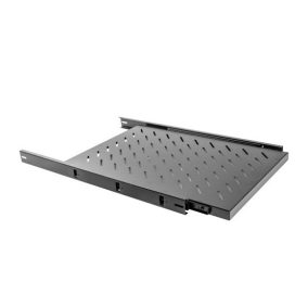   Lanberg 19" ausziehbares Regal/Tablett 1HE, schwarz, für 1000mm tiefe Standgehäuse