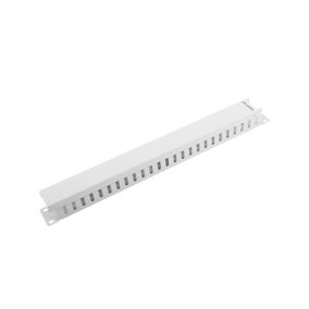   Lanberg 19" 1U Kabelmanager mit abnehmbarem Deckel, grau