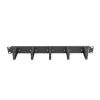 Lanberg 19" 1U Ringkabelmanagementpanel, 5 Kunststoffringe, Schwarz
