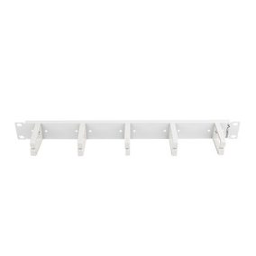   Lanberg 19" 1U Kabelmanagement-Panel mit 5 Kunststoffringen, grau