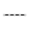Lanberg 19" 1U Ringpanel mit Kammführung, 5 Ringe, Grau