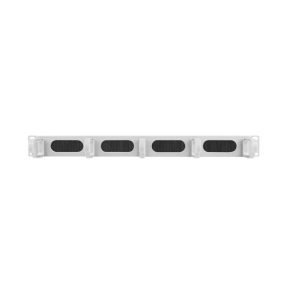  Lanberg 19" 1U Ringpanel mit Kammführung, 5 Ringe, Grau