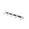 Lanberg 19" 1U Ringpanel mit Kammführung, 5 Ringe, Grau