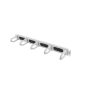   Lanberg 19" 1U Ringpanel mit Kammführung, 5 Ringe, Grau