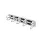   Lanberg 19" 2U Ringpanel mit Kabeldurchführung, 10 Ringe, Grau
