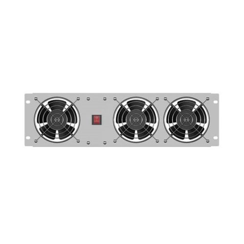 Lanberg 19" 3U vertikales Lüfterpanel, 3x Lüfter, 230V, grau