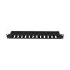 Lanberg 19" 1U Kabelmanagement mit abnehmbarem Deckel, Durchführungsöffnung, schwarz