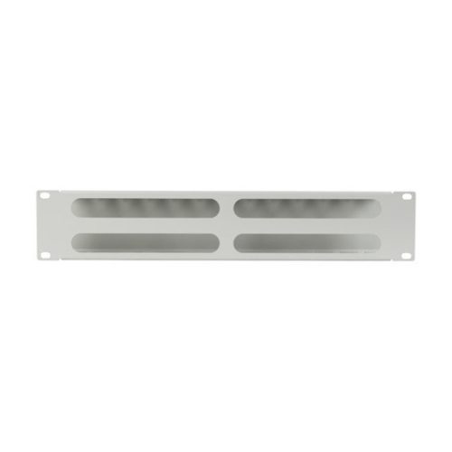 Lanberg 19" 2U Kabelmanagement mit abnehmbarem Deckel und Durchführungsöffnung, grau