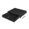 Lanberg 19" Schublade 2U/483x360mm 90kg maximale Belastbarkeit, 4-Punkt-Montage, Schwarz