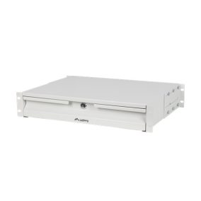   Lanberg 19" Schublade 2U/483x360mm 90kg maximale Belastbarkeit, 4-Punkt-Montage, grau