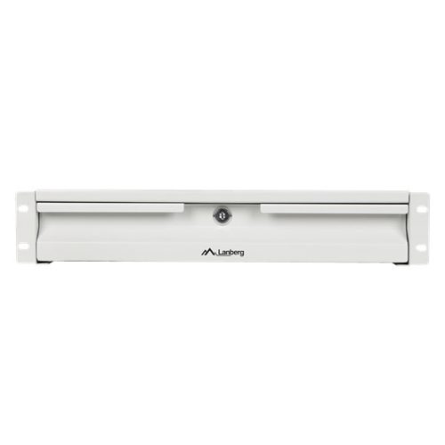 Lanberg 19" Schublade 2U/483x360mm 90kg maximale Belastbarkeit, 4-Punkt-Montage, grau