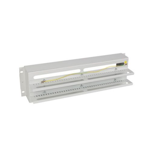 Lanberg 19" 3U Sicherungspanel mit DIN-Schiene, grau