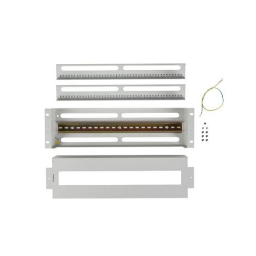 Lanberg 19" 3U Sicherungspanel mit DIN-Schiene, grau