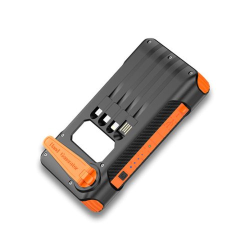 Alcor SD10000 Solar & Dynamo Notstromversorgung mit integrierter Lampe - Orange