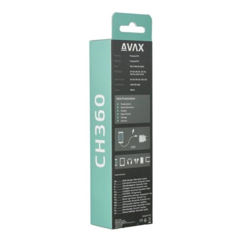 AVAX CH360 SPEEDY 65W GaN Netzteil USB A (QC)+Type C (PD3.0), weiß