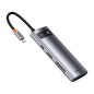 Baseus Metal Glanz 7-Port USB Typ-C HUB Dockingstation, Grau