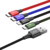 Baseus Rapid 4-in-1 USB Typ-C – iPhone+2×USB Typ-C+Micro USB, 3.5A Schnelllade-Datenkabel, 1,2m, schwarz