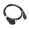 Lanberg CEE 7/7->IEC 320 C13 Netzkabel 1,8 m, VDE Schwarz