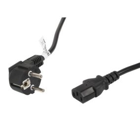 Lanberg CEE 7/7->IEC 320 C13 Netzkabel, 5 m, VDE, schwarz
