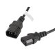 Lanberg IEC 320 C13->C14 Kabel 1,8 m, schwarz