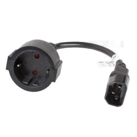Lanberg IEC 320 C14 auf SCHUKO Adapter 20 cm - Schwarz