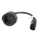 Lanberg IEC 320 C14 auf SCHUKO Adapter 20 cm - Schwarz