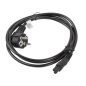   Lanberg CEE 7/7 (Mickey)->IEC 320 C5 Stromkabel, 1,8 m, VDE, schwarz