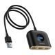 Baseus Square Round 4-in-1 USB Typ-A HUB Dockingstation, 1 m, Schwarz