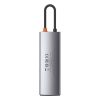 Baseus Metal Gleam 8-in-1 USB Type-C HUB Dockingstation, Grau