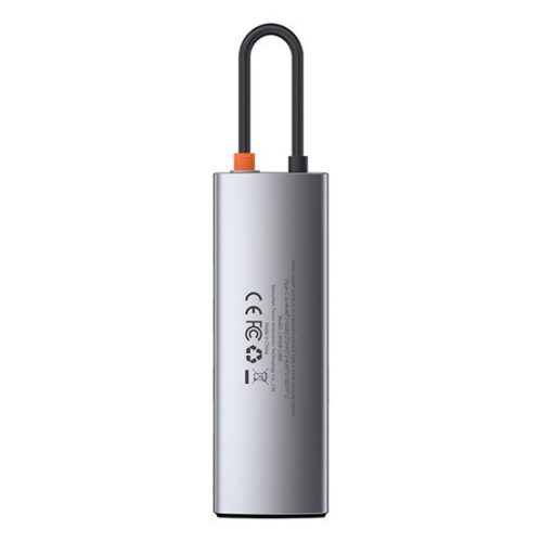 Baseus Metal Gleam 8-in-1 USB Type-C HUB Dockingstation, Grau