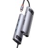 Baseus Metal Gleam 8-in-1 USB Type-C HUB Dockingstation, Grau