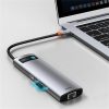 Baseus Metal Gleam 8-in-1 USB Type-C HUB Dockingstation, Grau