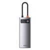 Baseus Metal Gleam 6-in-1 USB Type-C HUB Dockingstation, grau