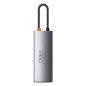   Baseus Metal Gleam 6-in-1 USB Type-C HUB Dockingstation, grau