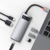 Baseus Metal Gleam 6-in-1 USB Type-C HUB Dockingstation, grau