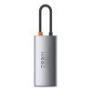 Baseus Metal Glanz 4-in-1 USB Typ-C HUB Dockingstation, grau